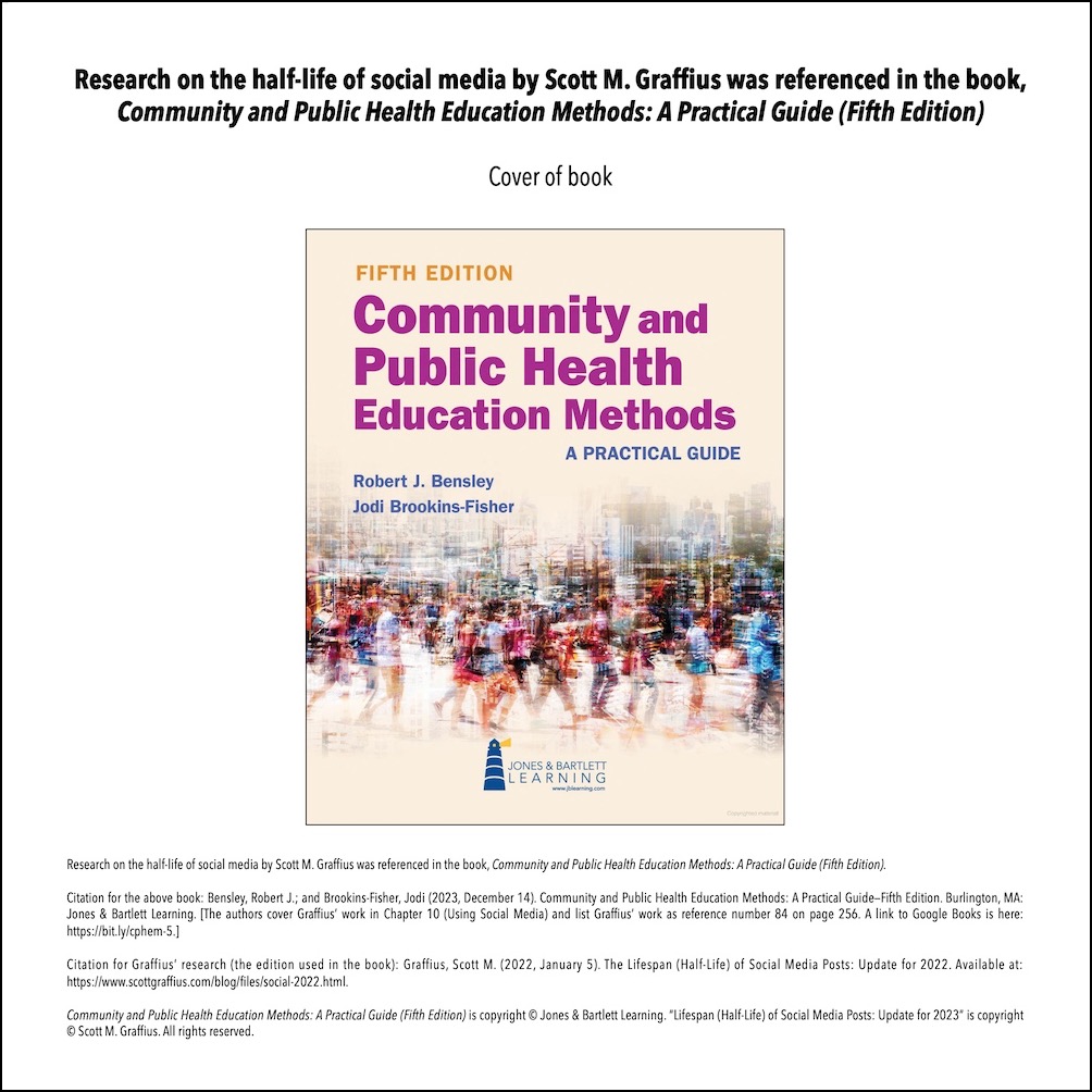 Research by Scott M Graffius Referenced in Community and Public Health Education Methods - Fifth Edition - Excerpt 1