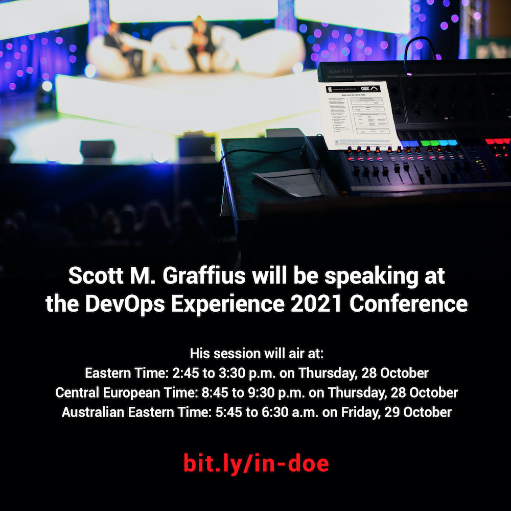 Scott M Graffius Speaking at DevOps Experience 2021 Conferece - Square - LR-SQ