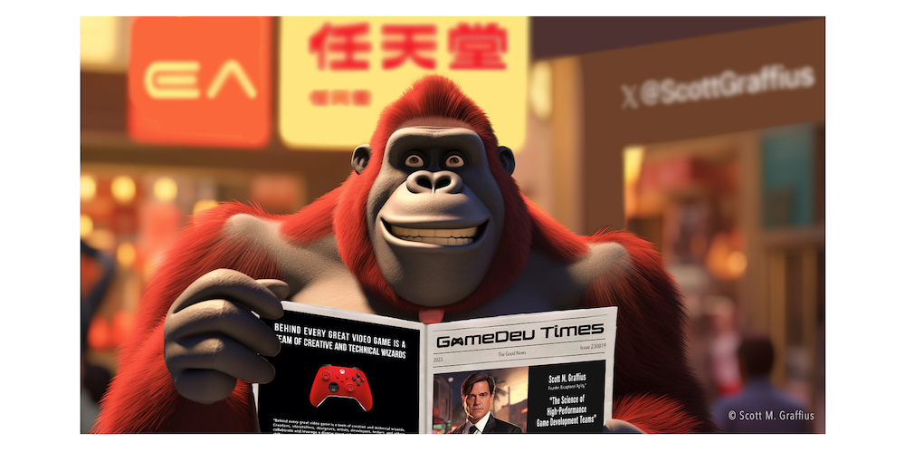 Scott M Graffius Speaking at W Love Games 2023 Conference - Donkey Kong custom style - v September 30 2023 - For SG Blg - LR